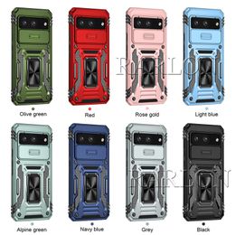 Slide Window Ring Armour Case Magnetic Kickstand Phone Case With Ring Holder For IPhone 15 Pro Max Moto G stylus 2023 Motorola 5G Power Pure Edge E22 G53 G73 Google 7 8 Pro