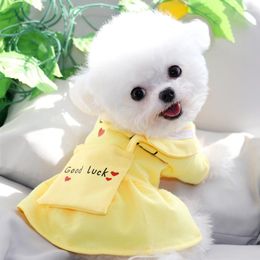 Dog Apparel Pet Dress Summer Thin Teddy Skirt Puppy Wishes Printed Clothes Pomeranian Cool Pullover Pretty Products