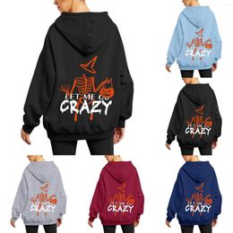 Women's Hoodies Hooded Cute Print Padded And Thickened Sweatshirt Casual Top Hoodie Women Dress Zipper