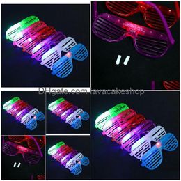 Other Festive Party Supplies Shutters Shape Led Flashing Glasses Light Up Kids Toys Christmas Decoration Glowing Drop Delivery Home Ga Dhizi