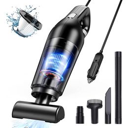 Portable Car Vacuum Cleaner 8000Pa High Power with 4 Attachments 16 4 Ft Cord 120W 12V Handheld Vacuum-Cleaner for Cars Detailing 223Q