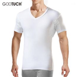 Undershirts Mens Absorb Sweat Underwear Man Elastic T Shirts Male V Neck Short Sleeves Tops Sleepwear Plus Size Undershirt 53591204m