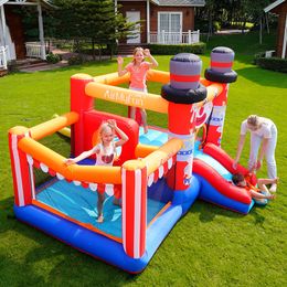 Clown Bouncers Bounce House Inflatable Jumping Toys Jumper for Kids Indoor Outdoor Play with Air Blower Slide Castle Birthday Party Gifts Fun in Garden Backyard Yard