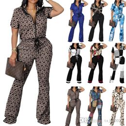 Womens Tracksuits Two Pieces Set Designer 2023 Spring And Summer New Fashion Zipper Short-sleeved Trousers Set 9 Colours