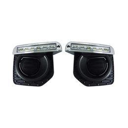 1 Pair LED DRL Daytime Running Lights Daylight Fog Lamp For Land Rover lander 2 lander2 2012 2013 2014 2015 2016274q