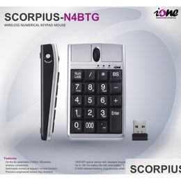 Keyboard Mouse Combos Ione 19 Numerical Keypad With Scroll Wheel For Fast Data Entry Usb Mause Wireless 2.4G And Bluetooth Dual Drop D Dhwgx