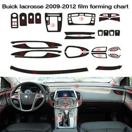 For Buick lacrosse 2009-2012 Interior Central Control Panel Door Handle 3D 5DCarbon Fibre Stickers Decals Car styling Accessorie246O