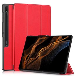 Smart Cases For Samsung Galaxy Tab S9 Ultra SM-X910 S8 Ultra 14.6inch 14.6" Slim PU Leather Cover Wake Sleep Function Tablet