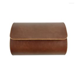 Jewellery Pouches Luxury PU Leather Watch Storage Box Travel 2 Positions Watches Organiser Case For Men Women Christmas Anniversary Gifts