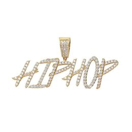 Custom Name A- Z Small Size Micro Cursive Letters Pendant Necklace With Rope Chain Cubic Zirconia Hip Hop Jewellery Drop Delivery