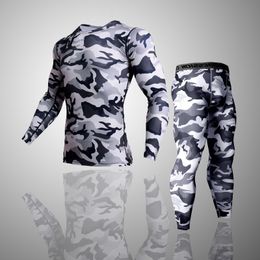 Mens Tracksuits Men Boy Compression Base Layer Tight Top set Under Skin Long Sleeve Camouflage sets Quick Dry Camo S4XL 230914