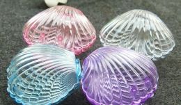 Clear Plastic Shell Candy Boxes Beach Theme Wedding Birthday Party Favours Box DIY beaded container Festive Christmas Decor gift wrap case ZZ