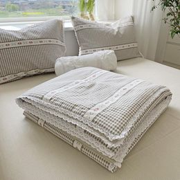 Bedding Sets Soybean Fiber Air-conditioning Quilt High-quality Cool Blanket Lace Thin Summer Breathable Cotton