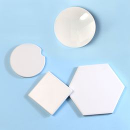 wholesale Sublimation Ceramic Coaster Blank Table Mats Heat Insulation Thermal Transfer Cup Pads DIY Coaster