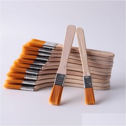 Painting Supplies High Quality Nylon Paint Brush Different Size Wooden Handle Watercolour Brushes For Acrylic Oil School Art Dh5678 Dro Dh3Pj