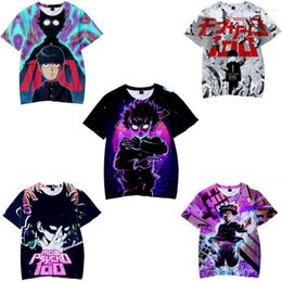 Men's T Shirts Anime Mob Psycho 100 3D Print Shirt Women Men Boys Girls Summer Short Sleeve Funny Tshirt Graphic Tees Kageyama Shigeo