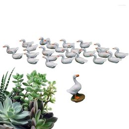 Garden Decorations Duck Statue Tiny Duckling Miniature Animals Figurines Set Toys Realistic Farm Preschool