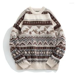 Men's Sweaters Christmas Sweater For Men Oversized Navidad Pullover Women Autumn Winter Couple Knitted Retro Pull Homme