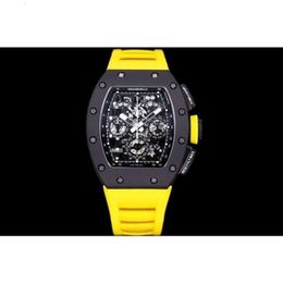 mens watch superclone aaaa mechanical richa milles watches rm 011 11-03 flyback chronogarph gmt skeleton dail wrsitwatches NLFY full function uhr carbon Fibre case