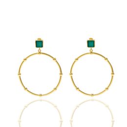 luxury Jewellery women designer errings gold malachite hoop huggie ins fashion earrings and diamond clavicle chain Jewellery suits289r