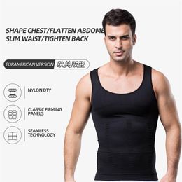 HaleyChan Men's Seamless Classic Firming Panels Compression Vest Corset Shirt Men Body Shaper Sweat Shirts Fajas Para Hombre 296U