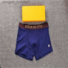 Underpants Mens Designers Boxers Brands Underpants Sexy Classic Mens Boxer Casual Shorts Underwear Breathable Cotton Underwears 3pcs With Box L230915