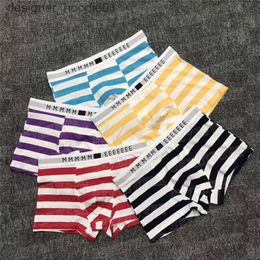 Underpants Mens Underpants Boxer Shorts Letter Striped Designers Man Boxer Underwear Elastic Waist Underpant Men Underwears L230915