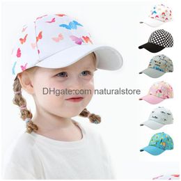 Ball Caps Ins Casual Cartoon Print Adjustable Childrens Baseball Cap Four Seasons Baby Hat Drop Delivery Fashion Accessories Hats Scar Dhfdu