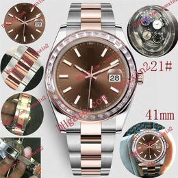 Mens watch numerals waterproof Mechanica automatic A diamond in the shape of a strip 41mm High Quality Stainless steel bezel sport2067