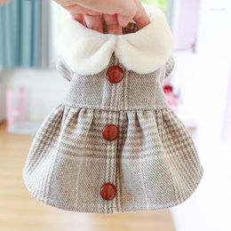 Dog Apparel Pet Winter Clothes Puppy Cat Coat Female Small Dresses For Dogs Costume Pomeranian Skirt Yorkie Outfit 2023