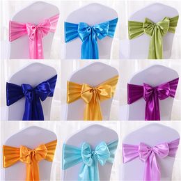 Untied Satin Sash Ribbon Frea Sash Band 17*275 cm do dekoracji krzesła podczas promocji