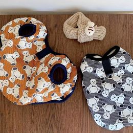 Dog Apparel Winter Cute Bear Coats Cotton Warm Pet Clothes For Small Medium Dogs Vests Yorkshire Terrier Clothing Puppy Cats Perro