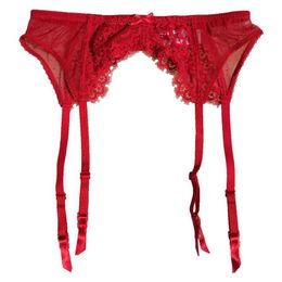 Garters Solid Color Lace Metal Clip Buckles Sexy Garter Belt For Women Suspender Female Underwear Lingerie Gift GA1253248k