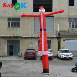 Inflatable Air Dancers Santa Claus Christmas Decorations Sky Dancer Single Leg with Air Fan 5m 16.4ft