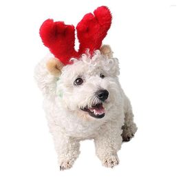 Dog Apparel 2023 Year Christmas Pet Headband Deer Horn Hat Costume Puppy Cat Cosplay Party Product Headwear Caps For Cats