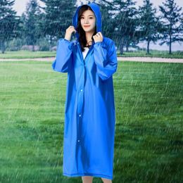 Raincoats Rain Poncho Convenient Impermeable Snap Button Portable Women Men Hooded Coat Travel Supplies