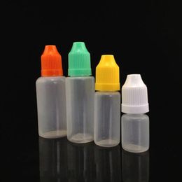 500pcs E Liquid Dropper Bottles 3ml 5ml 10ml 15ml 20ml 30ml 50ml 60ml Plastic Bottle with Childproof Cap and Thin Tips Empty Bottle For Rouv