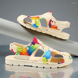 Sandals Summer Trend Work Out Sports For Men Anti-slip And Wear-resistant Graffiti