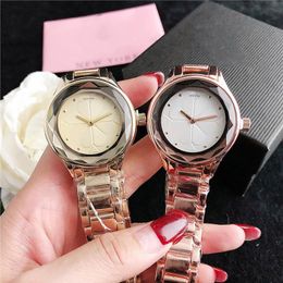 Brand Watches Women Girl Heart-shaped Style Metal Steel Band Quartz Wrist Watch KS 03247p