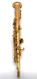 Eastern Music rose brass copper body unlacquer straight soprano saxophone G key