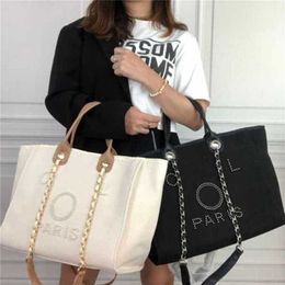 Luxury Women's Classic Hand Canvas Beach Bag Tote Handbags Large Backpacks Capacity Small Chain Packs Big Crossbody LQ5K H90