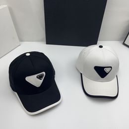 TOP high quality street caps fashion designer Baseball cap for man woman triangle letter black and white sports hat adjustable fitted hats
