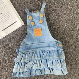 Dog Apparel Clothes Denim Jeans Dress Jumpsuit Boy Girl Clothing Couple Pet Outfit Puppy Costume Overalls Pants Dropship