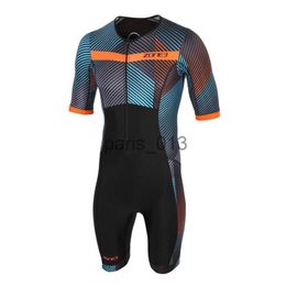 Others Apparel Cycling clothes Sets Triathlon Skinsuit Cycling clothes Short Sleeve MEN Jumpsuit Outdoor Team Road Mtb Bike Running Clothing Maillot CiclismoHKD2