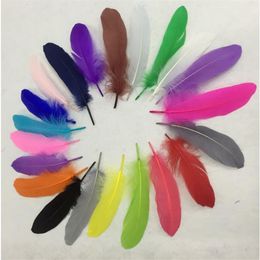 Colorful Feathers DIY Craft Wedding Party Dress Pin Hat Bag Earrings Decoration 1000 Pieces Per Pack242Y