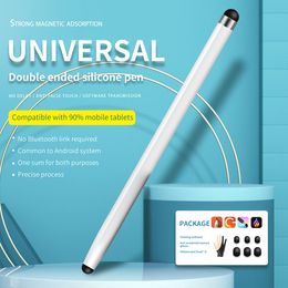 Dual-head capacitor pen Fine head for Huawei Apple iPad touch screen Drawing pen Writing tablet Android phone pen Mobile phone tablet universal touch Rubber