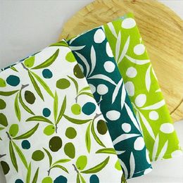 New Arrival Olive Printed Towels Cotton Table Napkins 3pcs Wipe Towels Kitchen Napkins Restaurant Placemats Home Party1257q