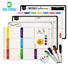 Whiteboards 12 Styles Magnetic Monthly Weekly Planner Whiteboard Fridge Magnet Flexible Message Drawing Refrigerator Bulletin White Board 230914