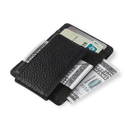 Money Clips High Quality Cow Pebbled Leather Men Business Fashion Card Case Package Drop Delivery Jewelry Dhgpj