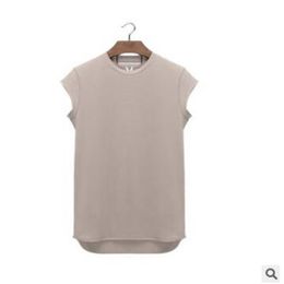 new trend summer tank top for mens high quality fitness clothing men active sleeveless shirt with M-3XL327J